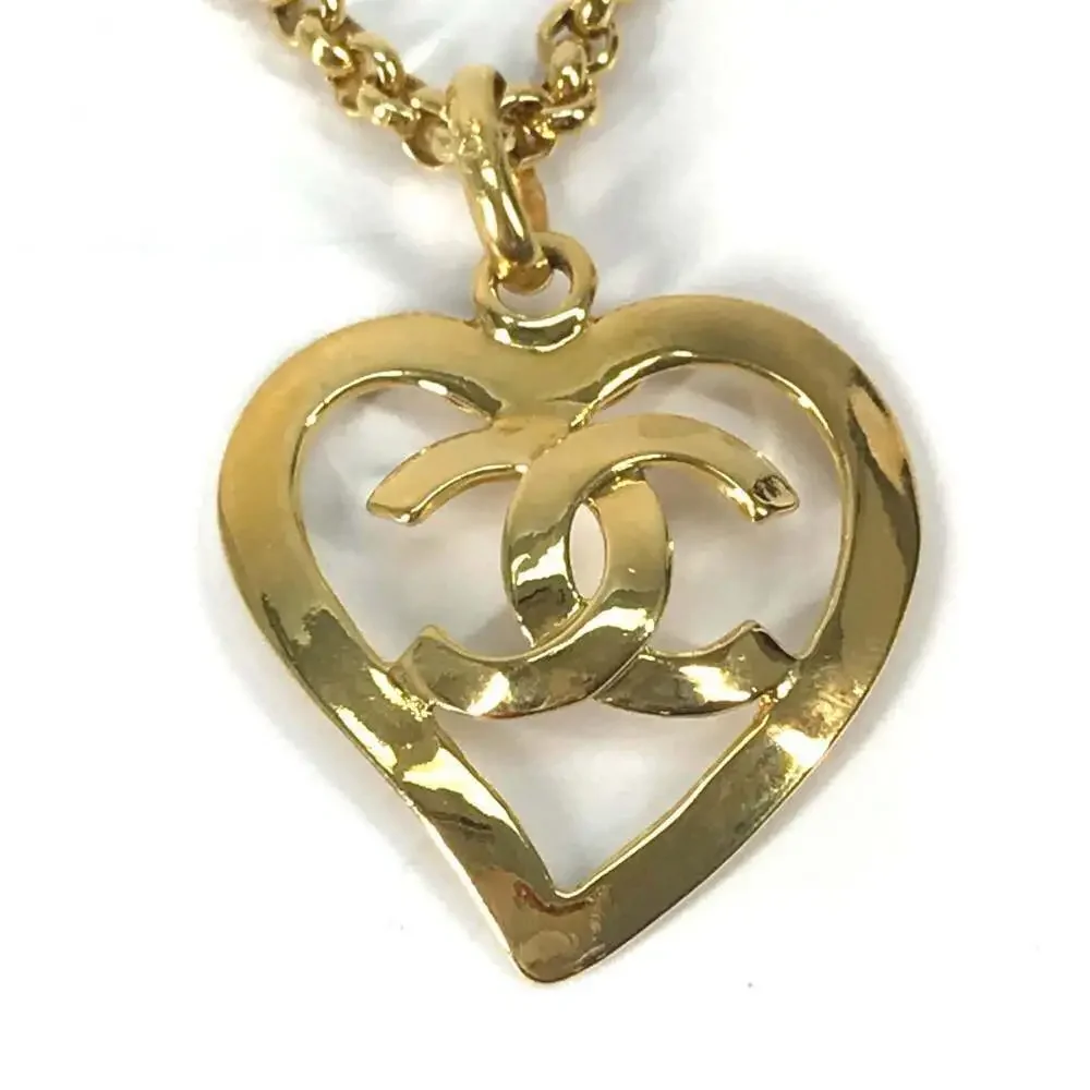 CHANEL Vintage Gold Logo Necklace - Picture 2 of 9